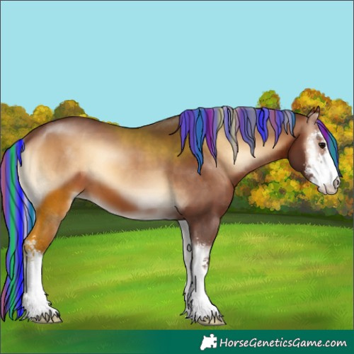 Horse Color:Painted Silver Brown Onyx Sabino