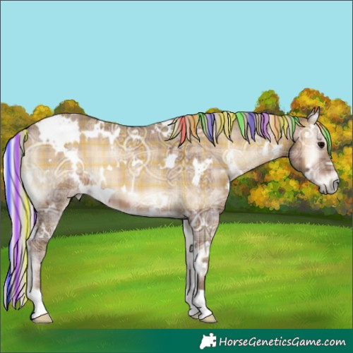 Horse Color:Painted Plaid  White Spotted Silver Blue Onyx Ice 