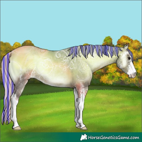 Horse Color:Painted Watercolor Silver Blue Onyx Ice Sabino 