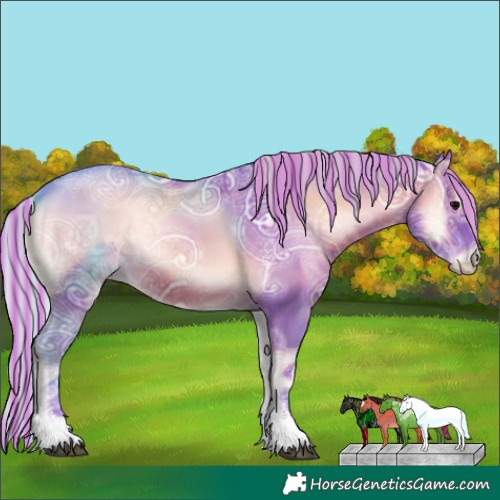 Horse Color:Painted Watercolor Silver Blue Onyx Ice Sabino