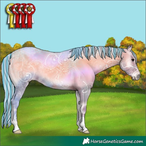 Horse Color:Painted Watercolor Silver Blue Onyx Ice