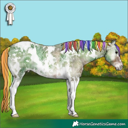 Horse Color:Painted Plaid  White Spotted Silver Blue Onyx Ice Tobiano 