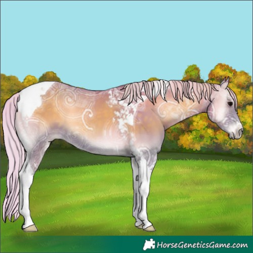 Horse Color:Watercolor Silver Blue Onyx Ice Tobiano 