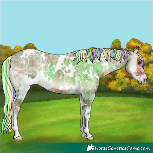 Horse Color:Painted Plaid  White Spotted Silver Blue Onyx Ice 