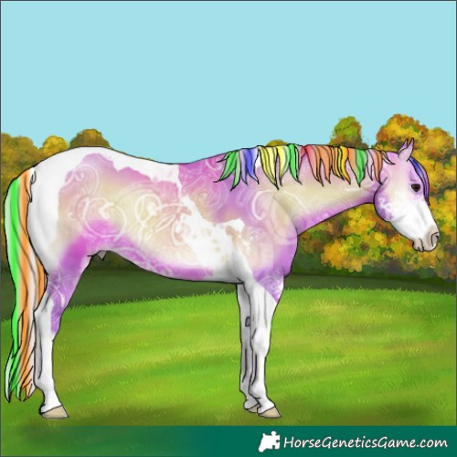 Horse Color:Painted Watercolor Silver Bay Ice Onyx Sabino Tobiano 