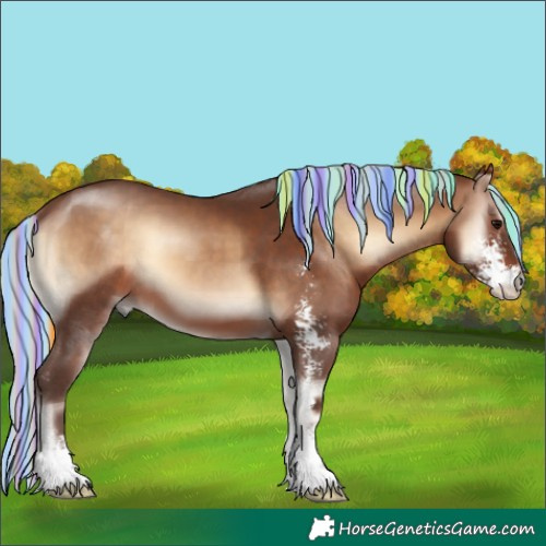 Horse Color:Painted Silver Brown Onyx Sabino 