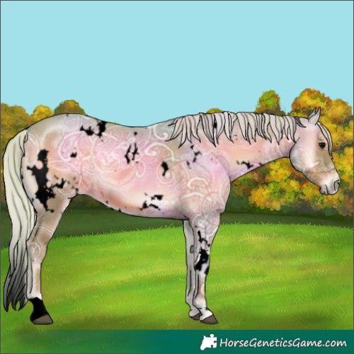 Horse Color:Void Watercolor White Spotted Silver Blue Onyx Ice 