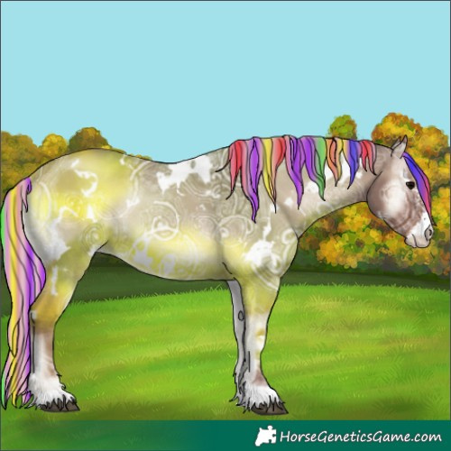 Horse Color:Painted White Spotted Silver Blue Onyx Ice Sabino 
