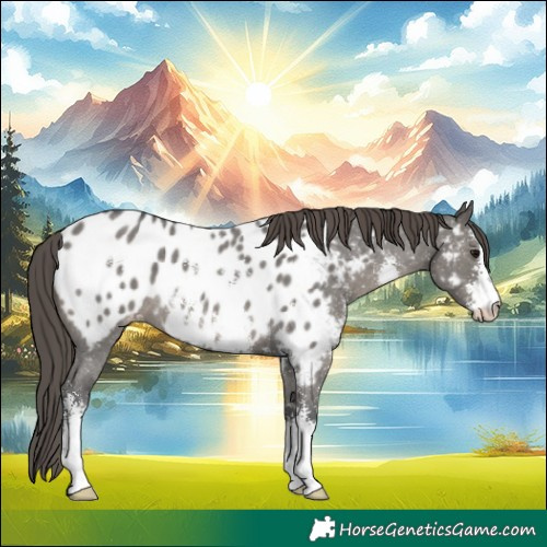 Horse Color:Grullo Sabino Appaloosa Rabicano Brindle