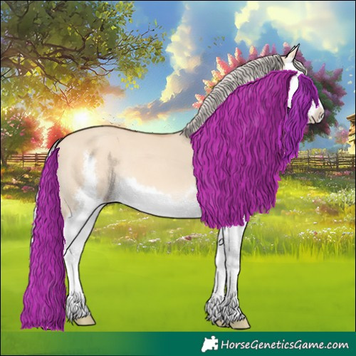 Horse Color:Silver Amber Champagne Dun Sabino Splash 
