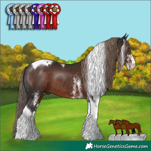 Horse Color:White Spotted Liver Chestnut Tobiano Rabicano 