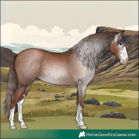 Horse Color:Gray Chocolate Black Pearl 