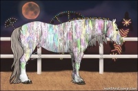 Horse Color:Silver Black Ice Sabino Tobiano 