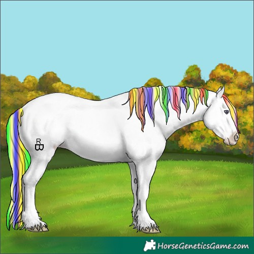 Horse Color:Painted Gold Champagne Chinchilla Splash Tobiano