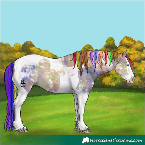 Horse Color:Painted Nacre Classic Cream Champagne Sabino Splash Tobiano