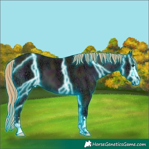 Horse Color:Thunderstruck Watercolor Midnight Red Onyx Ice 