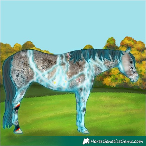 Horse Color:Thunderstruck Brown Ice Onyx Sabino 