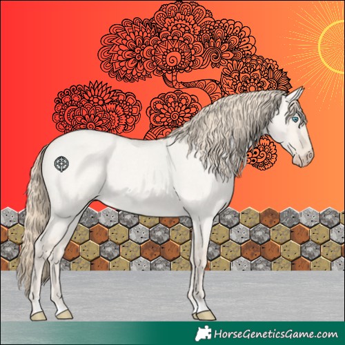 Horse Color:Smoky Creme Roan Dun 