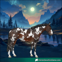Horse Color:White Spotted Brown 