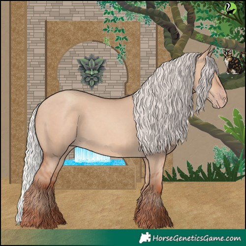 Horse Color:Silver Amber Champagne Dun 