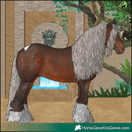 Horse Color:Silver Brown Tobiano 