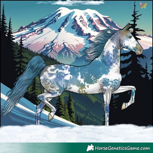 Horse Color:Watercolor Bay Splash Tobiano 