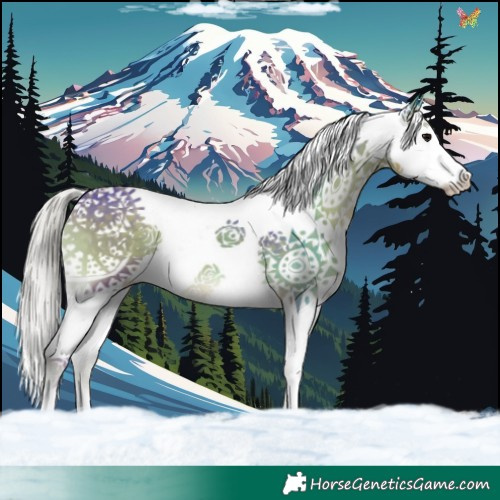 Horse Color:Watercolor Silver Smoky Blue Onyx Splash Tobiano