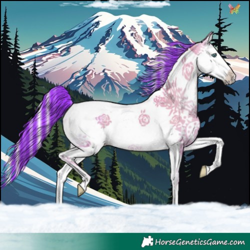 Horse Color:Painted Watercolor Silver Smoky Blue Onyx Splash Tobiano