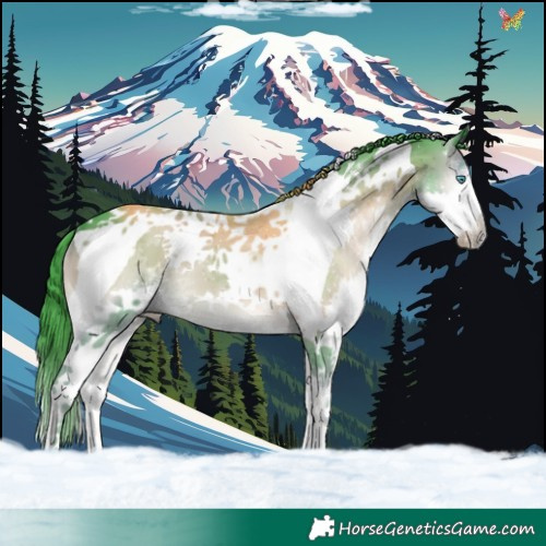 Horse Color:Watercolor Blue Onyx Splash Tobiano