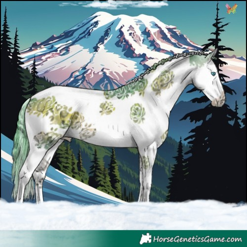 Horse Color:Watercolor Chocolate Smoky Blue Onyx Ice Splash Tobiano 