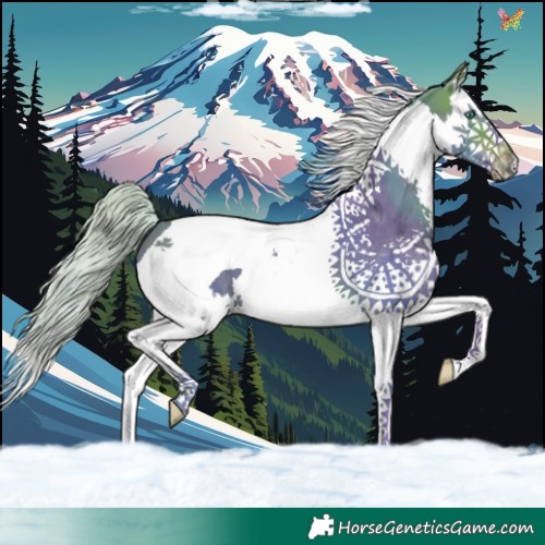 Horse Color:Watercolor Silver Brown Splash Tobiano 