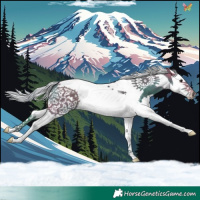 Horse Color:Watercolor Silver Brown Splash Tobiano 