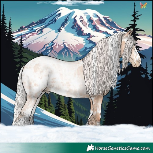 Horse Color:White Spotted Silver Classic Champagne Ice Pearl Sabino 