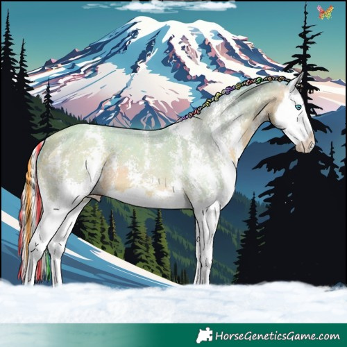 Horse Color:Painted Watercolor Silver Sable Cream Champagne Sabino Splash