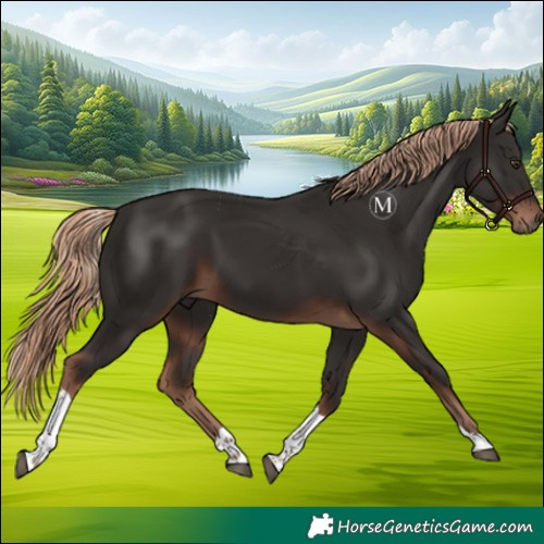 Horse Color:Liver Chestnut Tobiano 