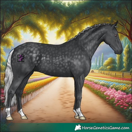 Horse Color:Silver Black Chinchilla
