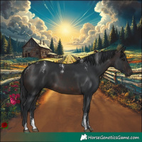 Horse Color:Powder White Brown