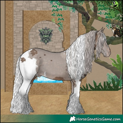 Horse Color:Silver Brown Dun Merle Tobiano Varnish 