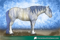 Horse Color:Watercolor Liver Chestnut Ice Pearl 