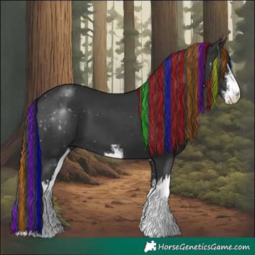 Horse Color:Painted White Spotted Black 