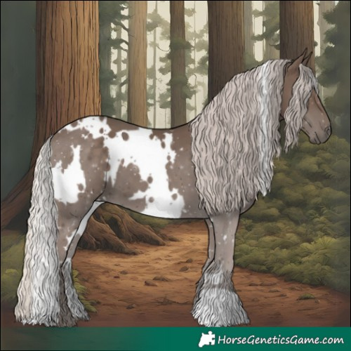 Horse Color:White Spotted Silver Black 