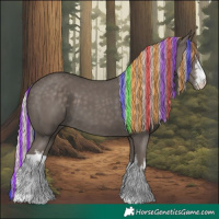 Horse Color:Painted White Spotted Silver Black