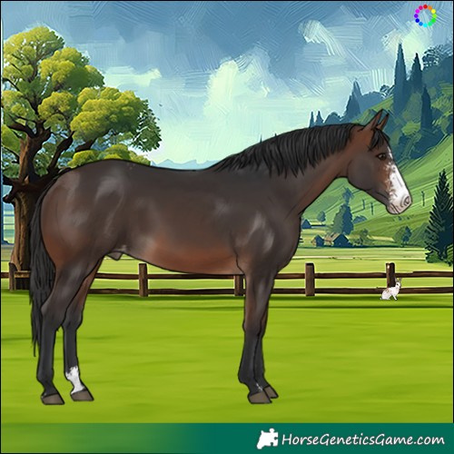 Horse Color:Brown Sabino Skewed Appaloosa 
