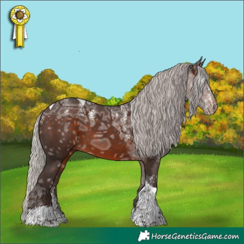 Horse Color:Powder White Silver Brown Ice Tobiano 