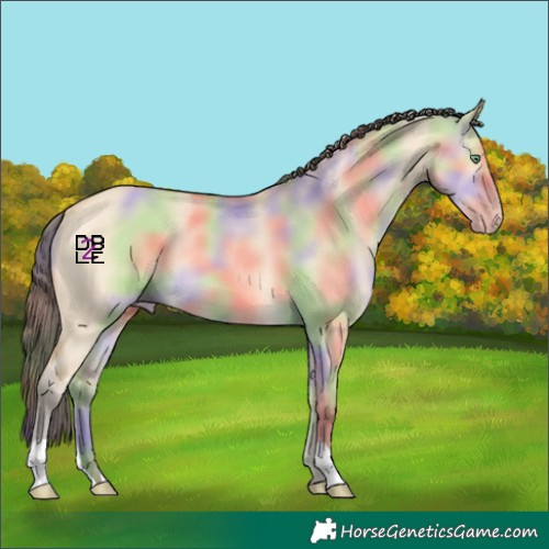 Horse Color:Nacre Amber Cream Champagne Dun