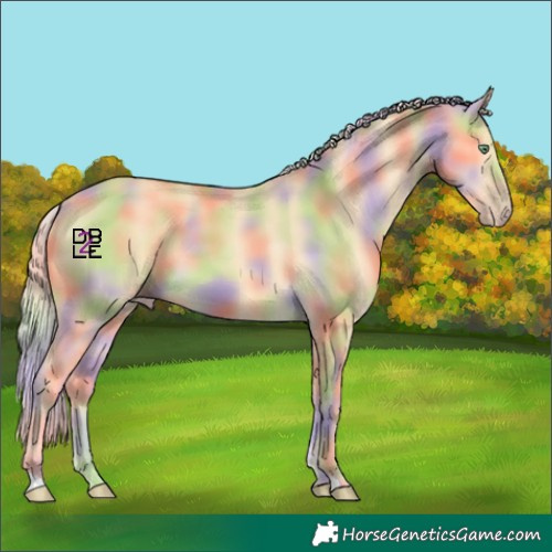 Horse Color:Nacre Gold Cream Champagne Dun 