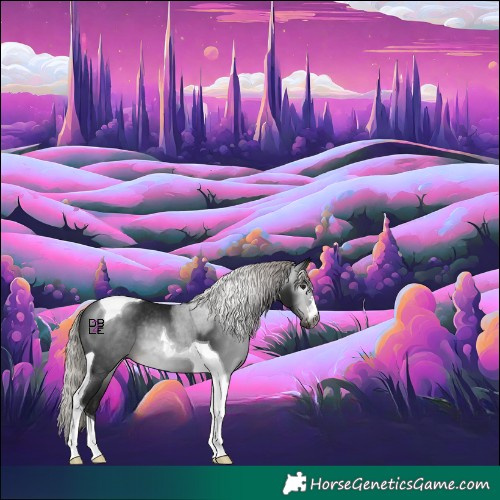 Horse Color:Gray Silver Brown Mushroom Tobiano