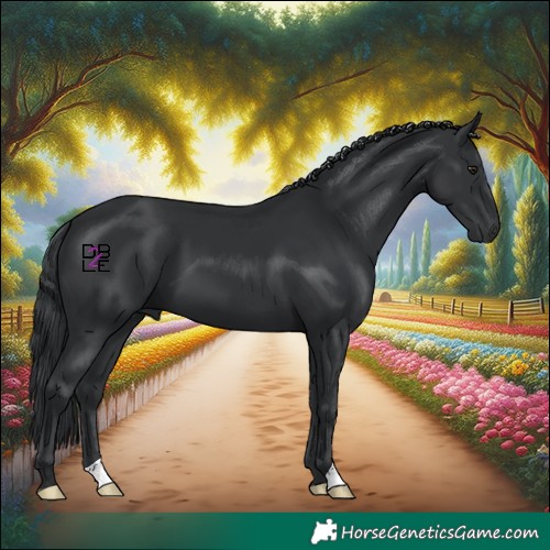 Horse Color:Black Chinchilla 