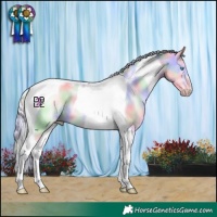 Horse Color:Nacre Cremello Tobiano
