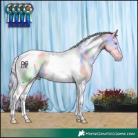 Horse Color:Nacre Cremello Tobiano